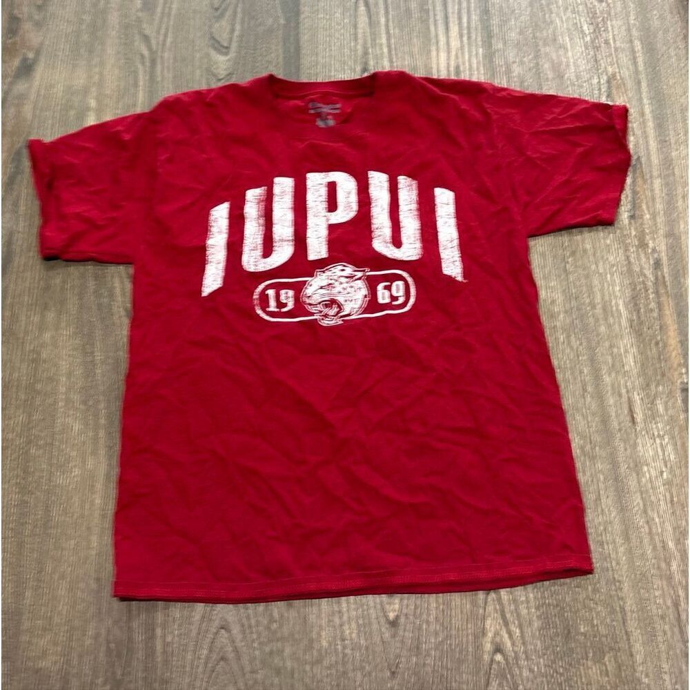 Champion Womens IUPUI 1969 Athleticwear T-Shirt Short Sleeve Crewneck Red Size M